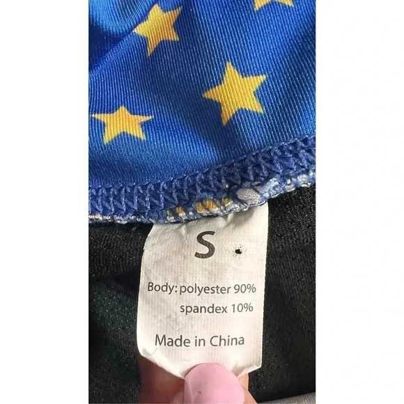 Unbranded Women’s Small Blue Gold Star Back Zipper pocket skort shorts skirts - Picture 7 of 13